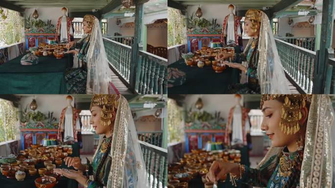 喀什古城里的维族女孩