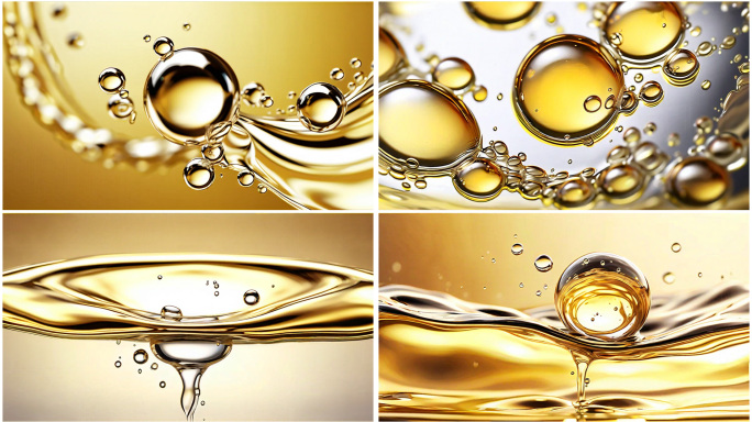 美妆成分 水油混合 金色分子