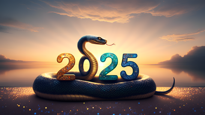 金蛇迎新2025蛇年乙巳蛇年新年元旦