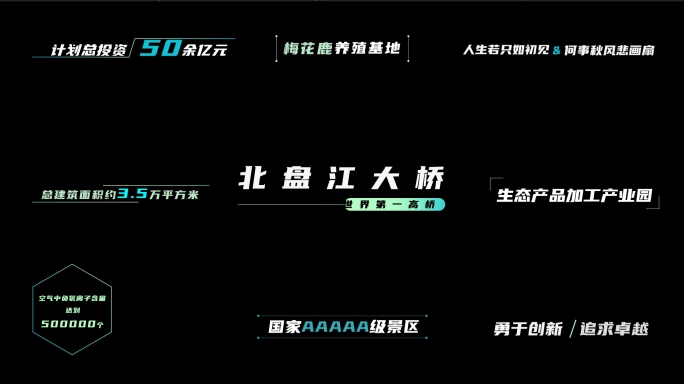 9组宣传片简约干净字幕条