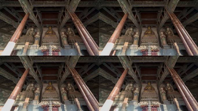大同善化寺三圣殿金代塑像光影延时