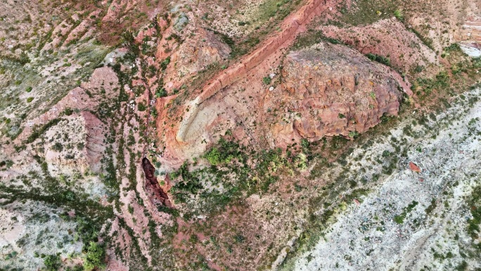 航拍甘肃金昌汉明长城遗址