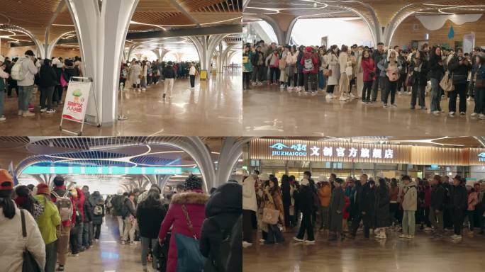 节假日景区排队景点人挤人拥挤的人群人流