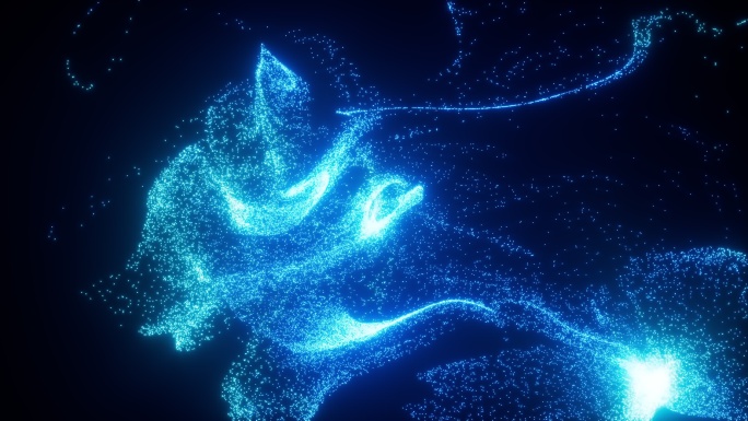 抽象发光的粒子背景动画