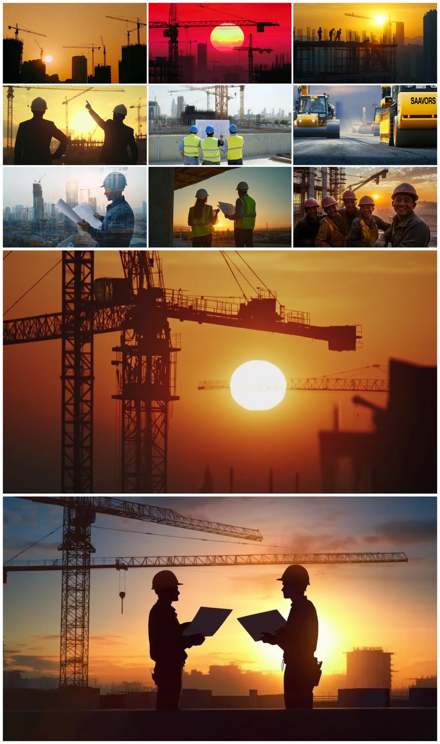 建设工地延时城市建设塔吊工地施工建筑工人