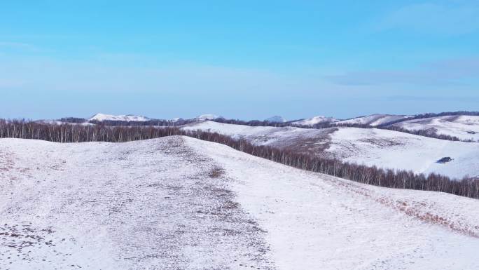冬季内蒙古乌兰布统雪景航拍-0115