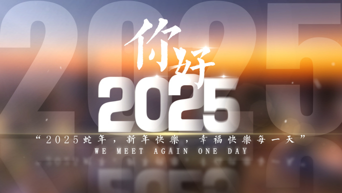 2025年份倒计时年度总结片头4K