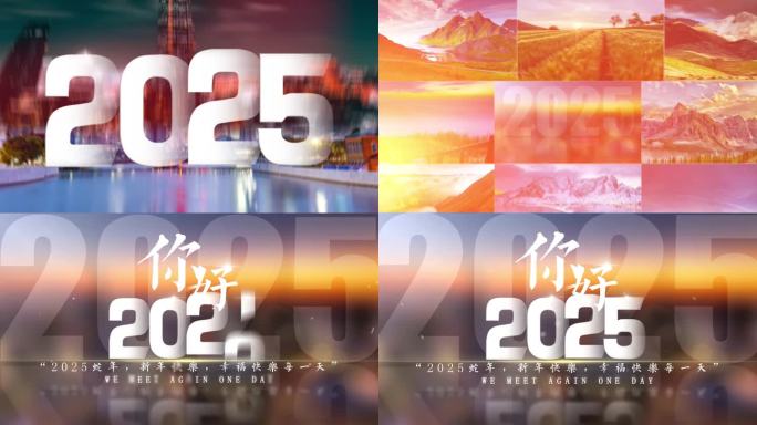 2025年份倒计时年度总结片头4K