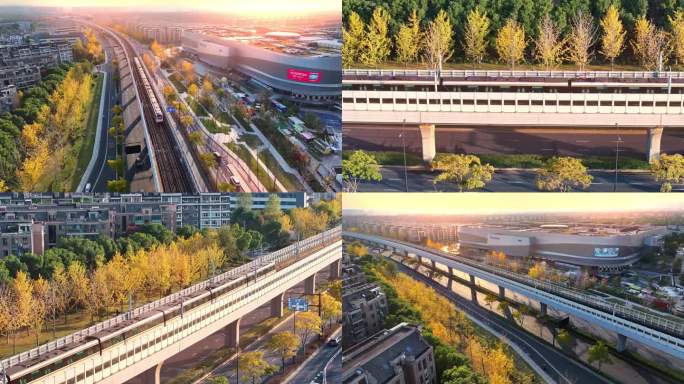 杭州临平地铁九号线航拍视频