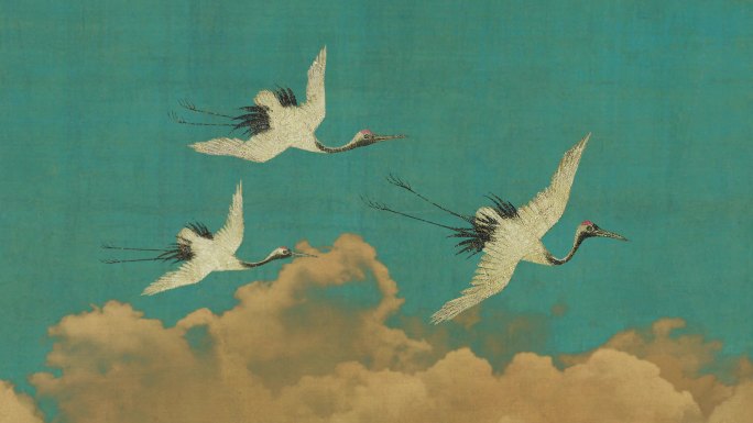 （原创）仙鹤动画-瑞鹤图-AE工程