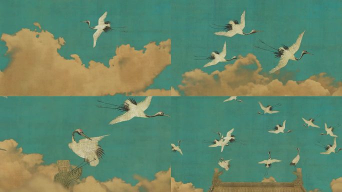 （原创）仙鹤动画-瑞鹤图-AE工程