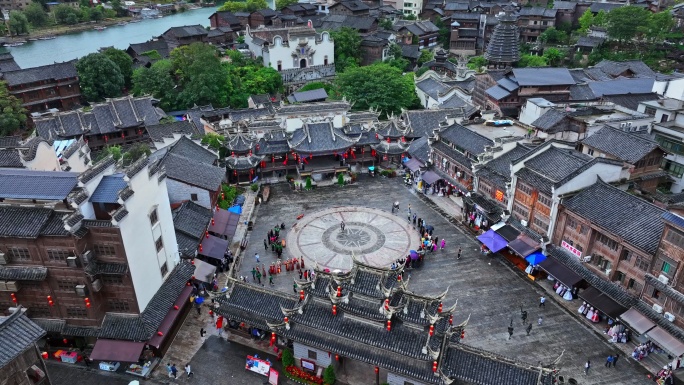 贵州黔东南凯里下司古镇4K航拍