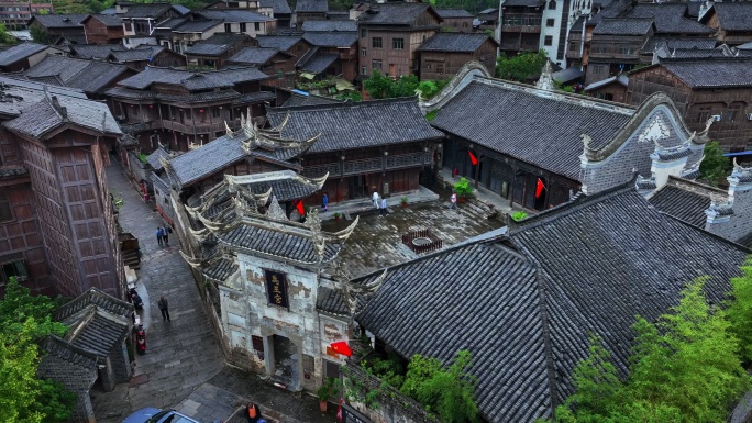 贵州黔东南凯里下司古镇4K航拍