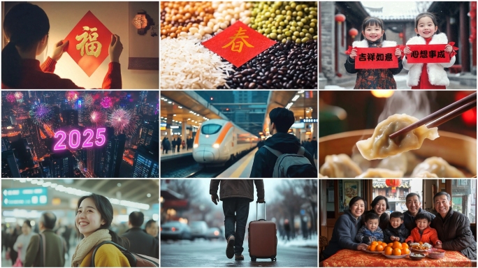 2025新春春节回家过年喜庆大合集元旦