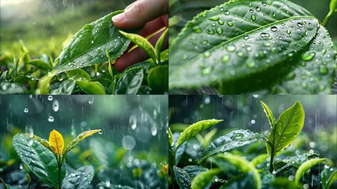 茶叶茶采摘茶叶茶田茶山茶树茶水龙井绿茶a