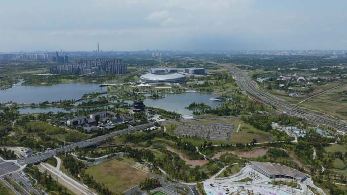 东安湖体育公园 一场三馆 东安湖 东安阁