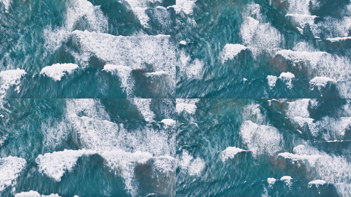 唯美海浪航拍