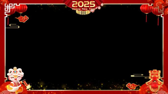 2025蛇年边框-无缝循环带通道