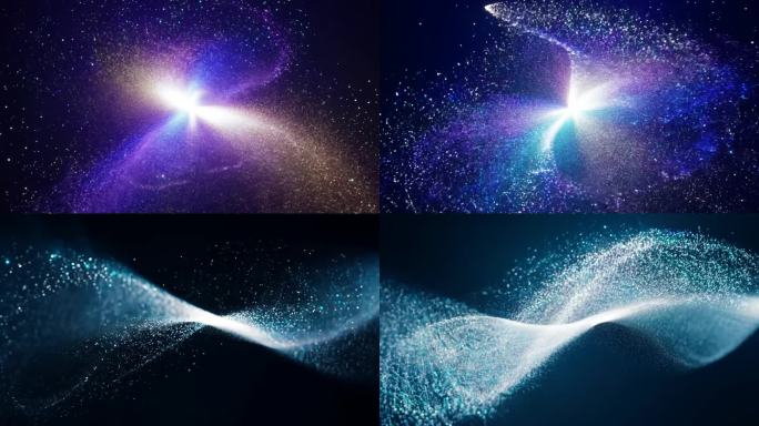 动态 粒子 光线 背景 抽象