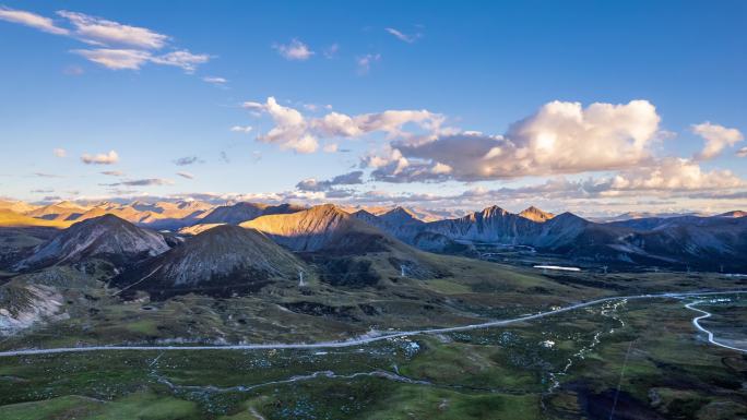 西藏米拉山口风光延时美景