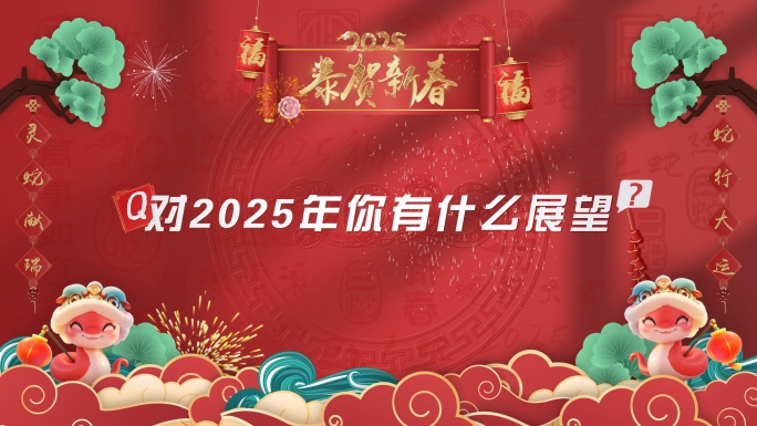 4K 新年高端访谈提问采访 问答拜年