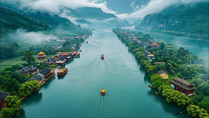 中国祖国大好河山航拍自然风景风光美丽中国