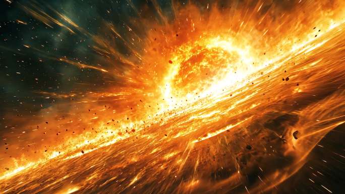 宇宙大爆炸天体宇宙星空星云太空星球破碎