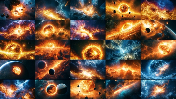 宇宙大爆炸天体宇宙星空星云太空星球破碎