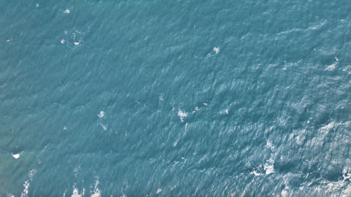 俯拍海面海水顶视图