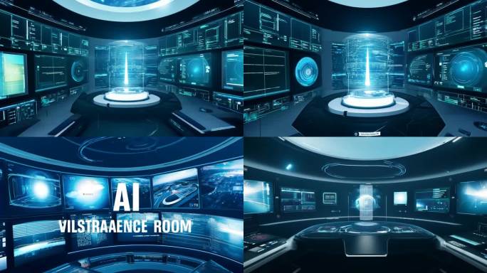 AI 智能 监控台 抽象 科技 未来