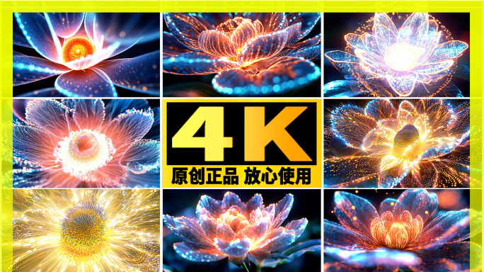 【精品】粒子全息科技牡丹特效