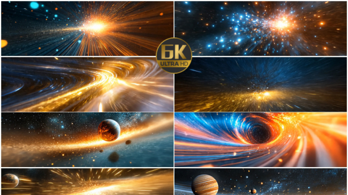 6k星际穿越宇宙穿梭太空旅行