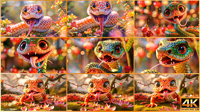 年味可爱小蛇 2025新款蛇年吉祥物形象