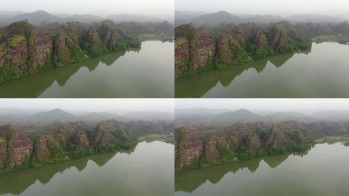 航拍湖南怀化溆浦思蒙碧水丹峡景区
