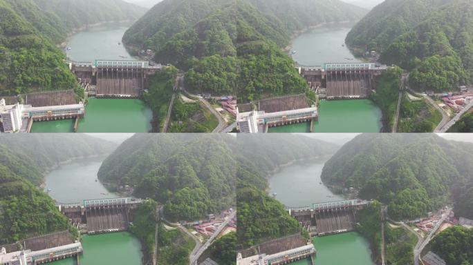 航拍湖南益阳安化县柘溪水库