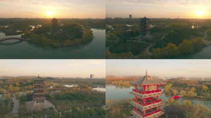 漯河临颍黄龙湿地公园风光4K高清HDR