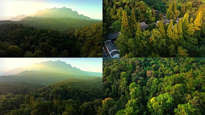 古代四大书院之首白鹿洞书院庐山航拍
