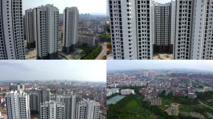 城市风光城市建筑小城市【组镜】