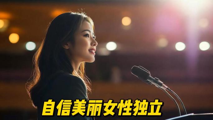 自信 美丽 坚强 女性独立