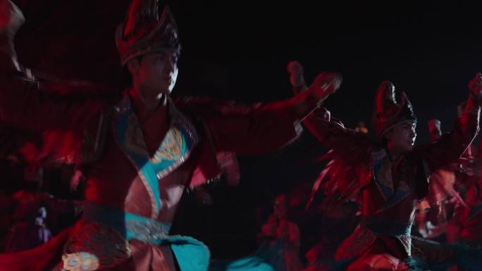 新疆和田约特干古城表演航拍4K