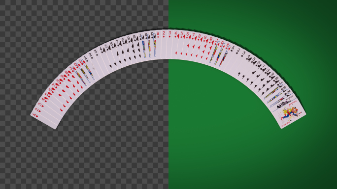五款带透明通道扑克牌炫技素材4K