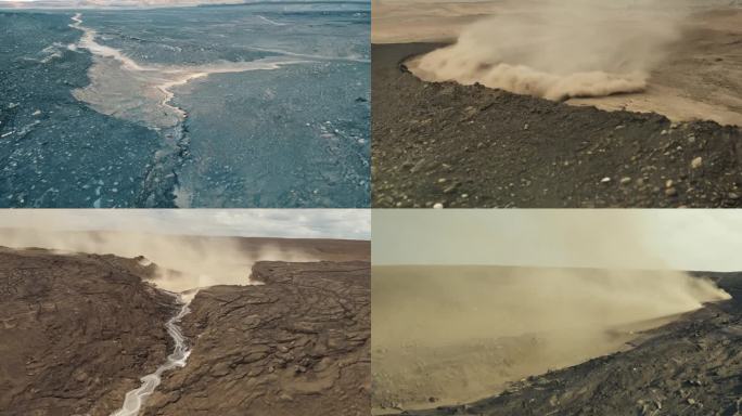 断层滑动导致的地表裂痕