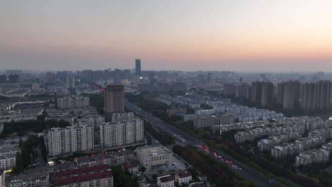 4K航江苏昆山城市风光建筑大景