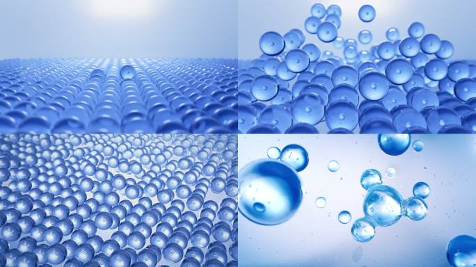 蓝色精华细胞分子