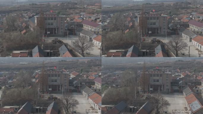 航拍威海市文登区宋村镇郭格庄村礼堂村居