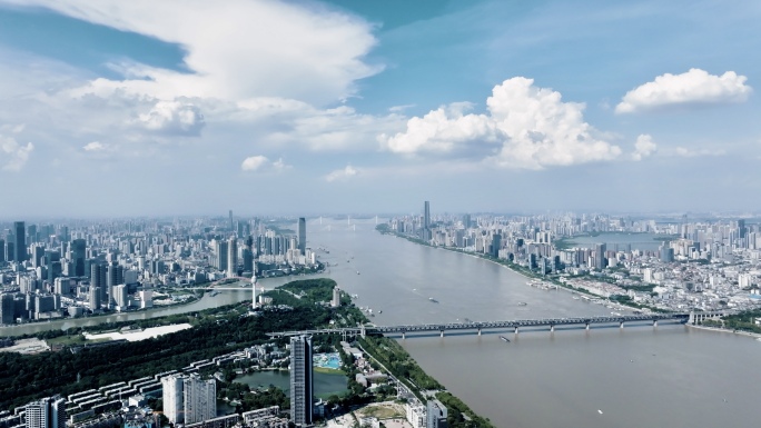 武汉两江四岸地标建筑 城市风光