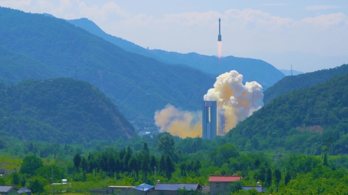 西昌卫星发射 火箭长征5号 延时4K