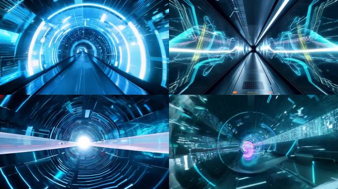 科技感穿梭隧道