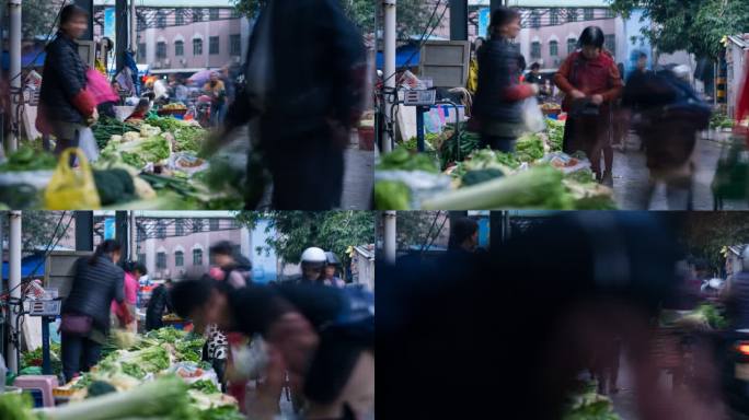 市场摊位延时
