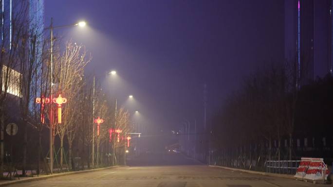 夜晚道路空镜